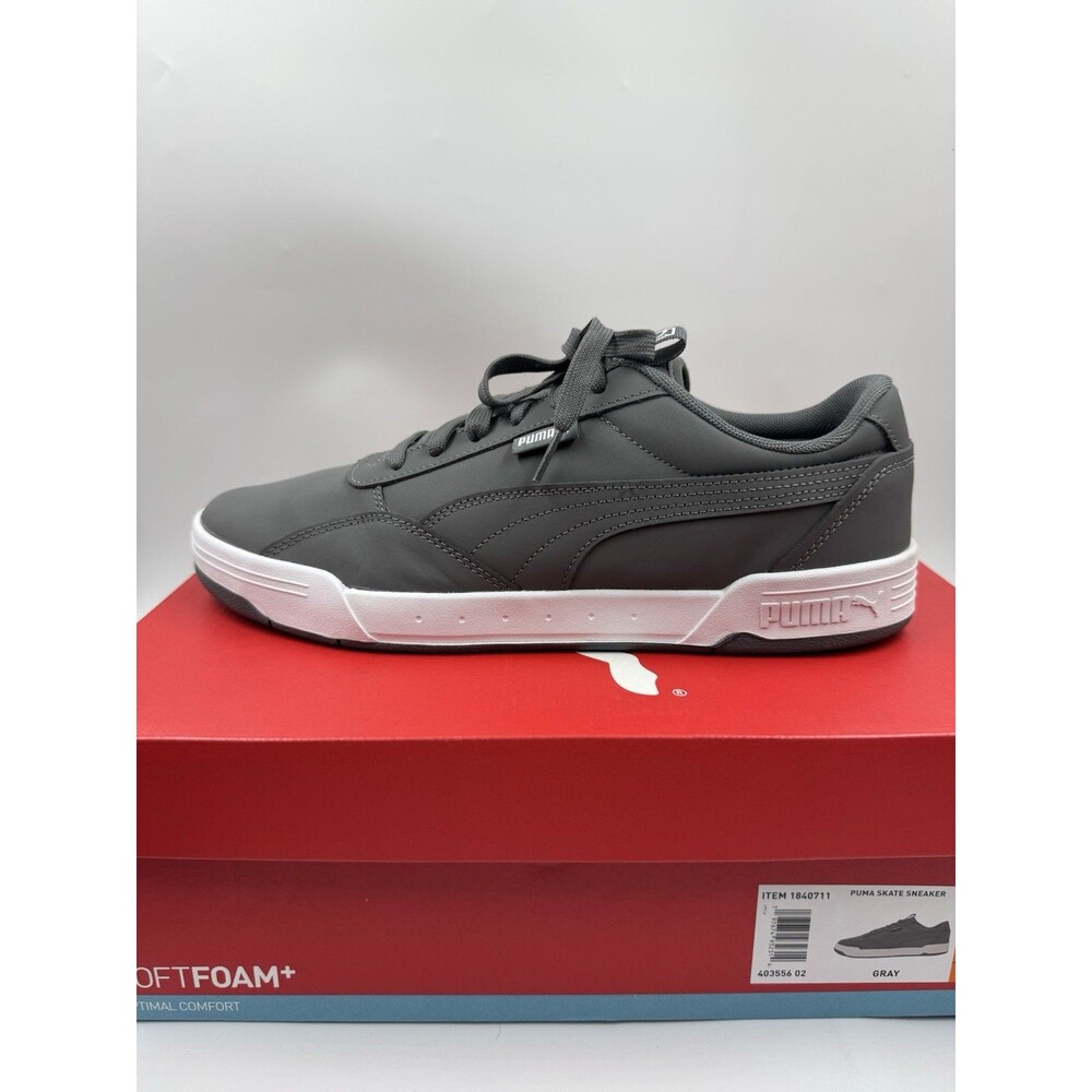 PUMA Men's Size 10.5 Skate Sneakers Lace-up Court Shoes, Gray - Picture 13 of 16